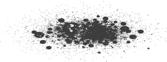 Fototapeta premium Ink Splatter Grunge Texture Vector Isolated on White Background