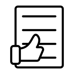Obraz premium Approved Document Vector Line Icon Design