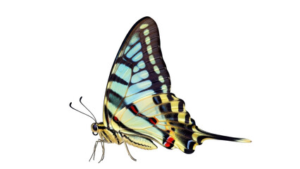 Isolated Butterfly Resting With Patterned Wings a Colorful Striped Insect on a Bright Day © Fried