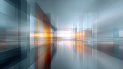 Abstract futuristic background with geometric shapes and warm light effect