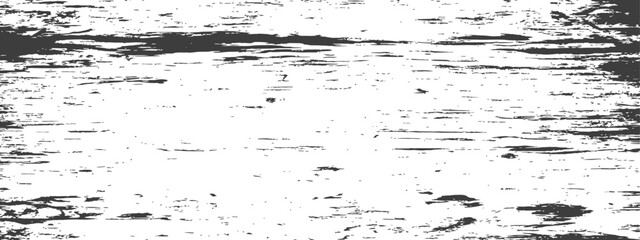 Distressed Grunge Scratched Wood Grain Overlay Texture Black and White Vector Background
