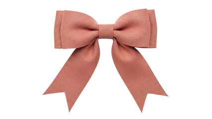 Fototapeta premium Isolated elegant pink bow, ribbon tie design for gift wrapping, celebration, or party design