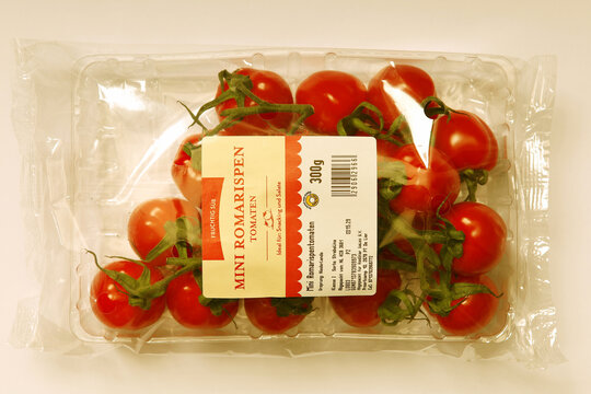 mini Romarispentomaten von Aldi in Plastikverpackung