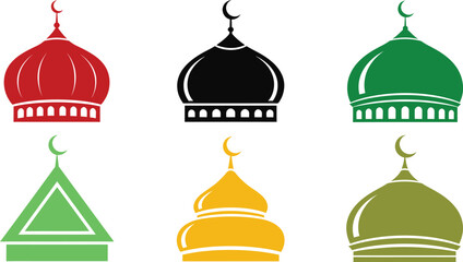 Islamic architecture domes in various colors © MDTamizUddin