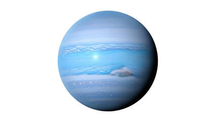 Isolated gas giant Neptune, outer space planetary orb, cosmic azure sphere, blue planet © Femke