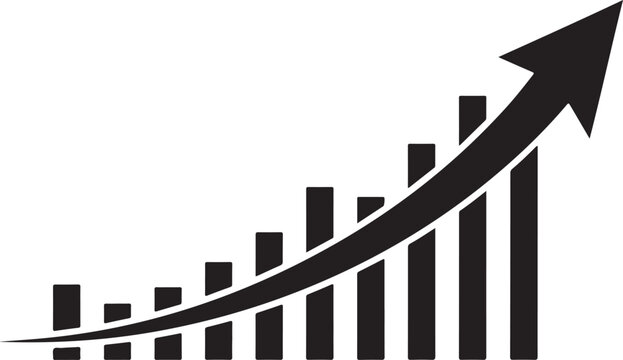 business chart with arrow
