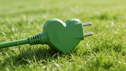 Heartshaped plug on grass