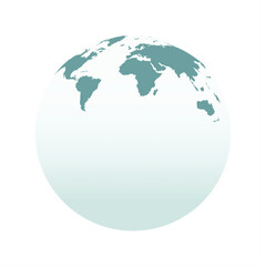 world map with globe, Curved World Map Silhouette - Global Perspective Vector Illustration © M VectorCreator
