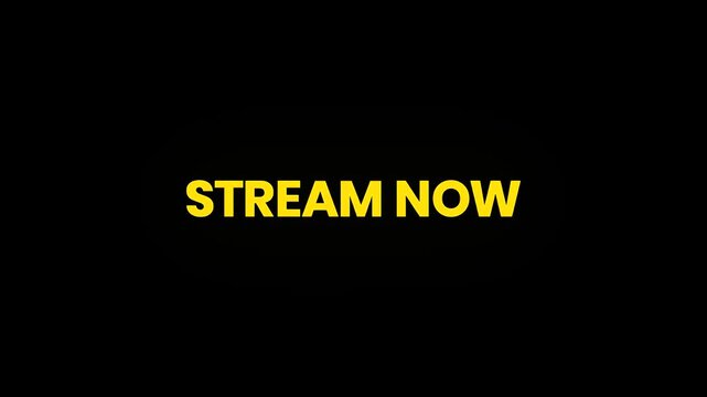 Stream Now Cinematic Text Morphing Animation 4K for Live and On Demand Video Streaming Promotion