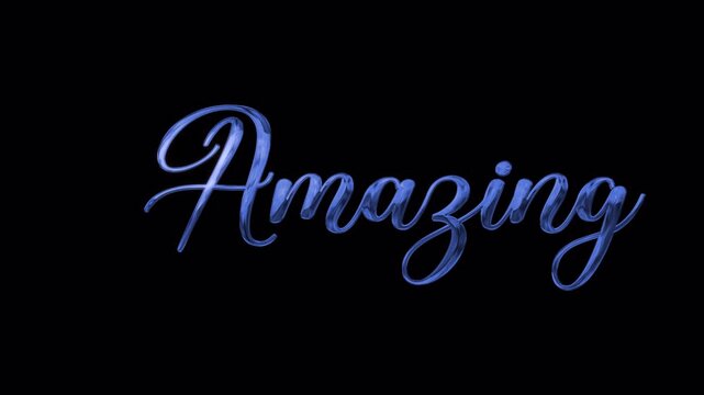 Amazing text animation on a Transparent background, a captivating visual display.