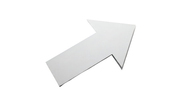 Paper Arrow on Transparent Background