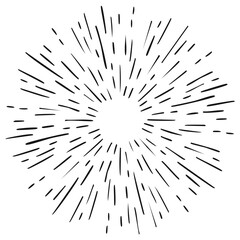 Fototapeta premium Black and white radial burst design element for graphic designs or creative projects.