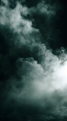 Fototapeta premium background with smoky charcoal swirls drifting across dimly lit textured surface resembling storm clouds