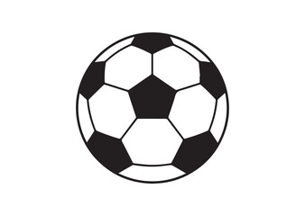 Soccer ball graphic illustration with black and white panels