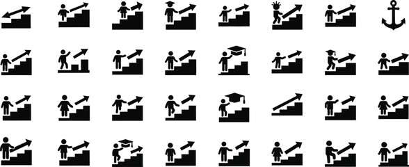 A grid of anchor icons with varying orientations and a single upright anchor © MehediHasan