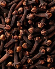 Close-up of dried cloves, a spice