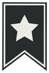 Stylized Banner with Star Design for Awards and Achievements Graphic Element