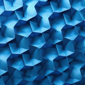 Envelop security pattern (inside), blue geometric tessellation, macro