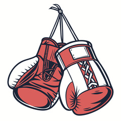 Boxing gloves a detailed realistic colorful vector. 
