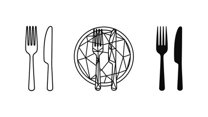 Cutlery Set Icons