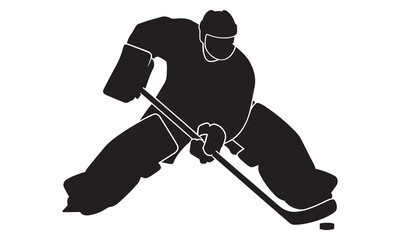 Hockey  a cut boy gol keepar playr  icon vector illustration art design © Creative