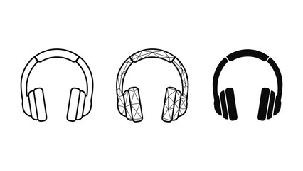Obraz premium Headphone Icon Variations