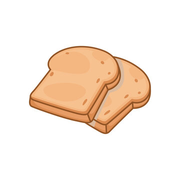 Vector illustration of two slices of bread