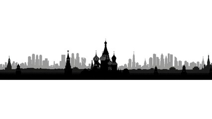 New York City skyline silhouette with skyscrapers at night in the USA