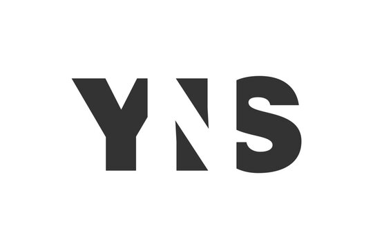 YNS logo design. Initial letter Y N S bold font style for tech startups, consulting, corporate branding. Creative company name, headlines typography identity, trendy logotype.