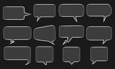 Liquid glass effect Modern UI Design Elements for Chat, Messaging, and Comic Dialogue
