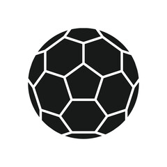 Fototapeta premium Classic Soccer Ball Vector Icon – Black and White Sports Design