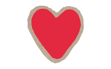 Fototapeta premium Paper sheet heart shape. Valentine's day empty page, valentines card. Torn page, blank