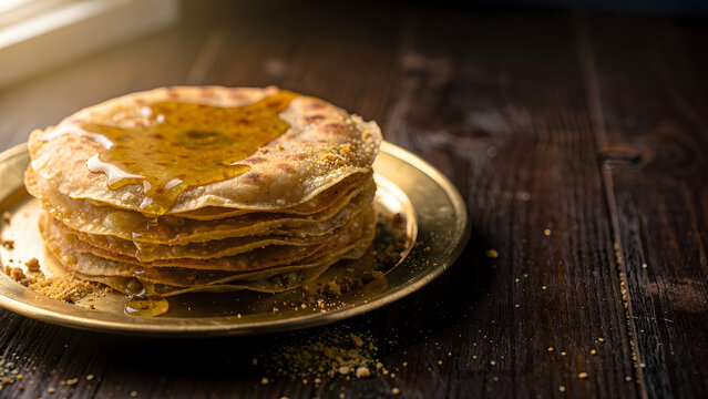 Puran Poli Traditional Sweet Close-Up