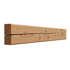 Rough Wood Beam Isolated Black Background