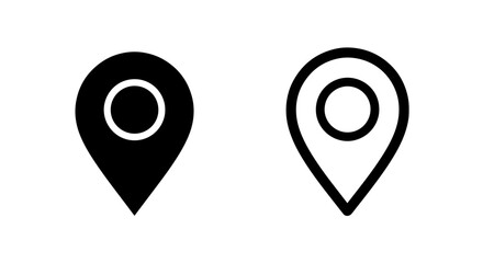 Geographic location pointer icon for mapping, directions, and points of interest