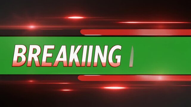 Live Breaking News Lower Third Green Screen Overlay Seamless Loop Animation Professional Broadcast Graphics Template for TV Channel Urgent Headline Presentation Visual Pack