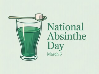 National Absinthe Day Illustration With