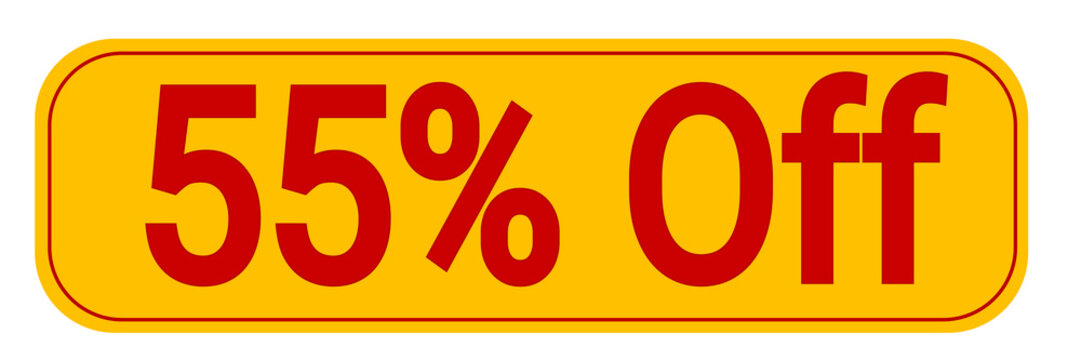 55 percent off png transparent