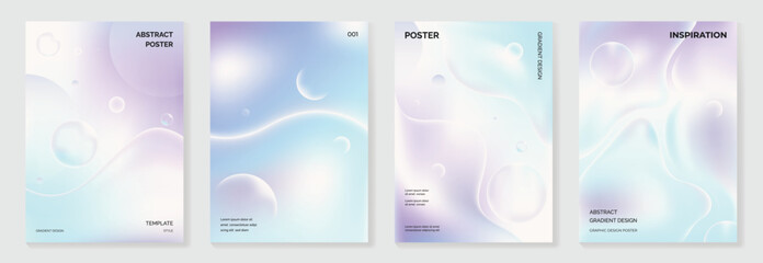 Obraz premium soft abstract poster background vector background with lightblue lavender colors. Modern design for poster, cover, and branding.