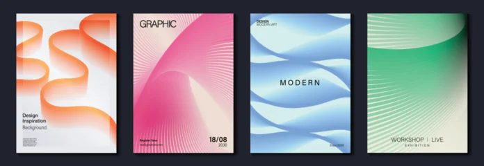 Selbstklebende Fototapeten Marienkäfer modern gradient poster background vector background with orange pink blue green colors. Modern design for poster, cover, and branding.  © TWINS DESIGN STUDIO