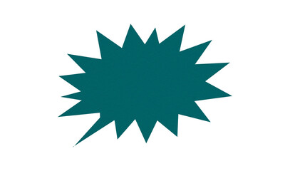 Fototapeta premium Dark green paper speech bubble on a transparent background.