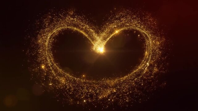 Futuristic golden sparkle dust swirling opposite directions forming soft s shape pattern subtle glow seamless surreal ambience cascading softly abstract unique style ultra realistic loop