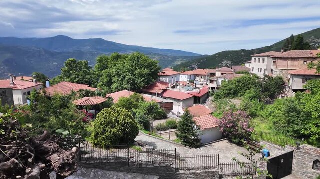 The historical Village of Ampelakia, Larissa, Thessaly, Greece