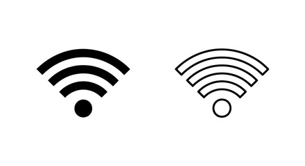 Strong Wireless Internet Wifi Signal Strength Connection Icon Symbol