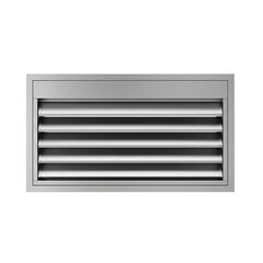 Modern Rectangular Metal Air Vent Grille with Horizontal Louvers for Ventilation System