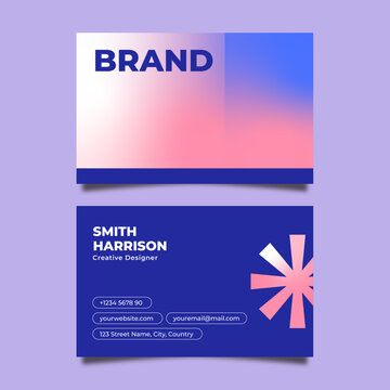 Gradient elegant business card gradient abstract business card colorful gradient business card