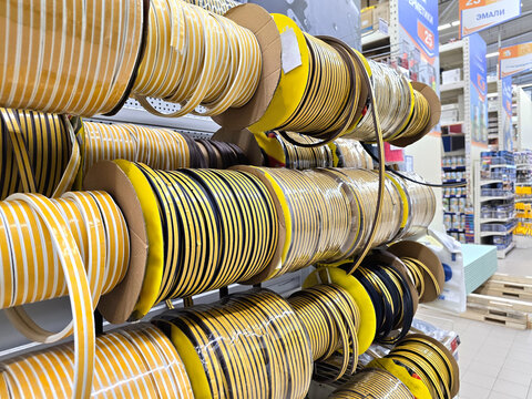 Rubber sealing tape for doors and windows. Sealing tape for windows and doors in a roll. Rubber seal.