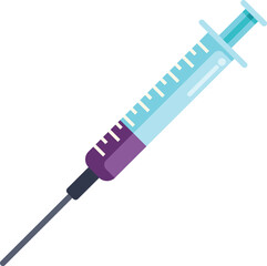 Fototapeta premium Syringe containing vaccine or medicine on a white background