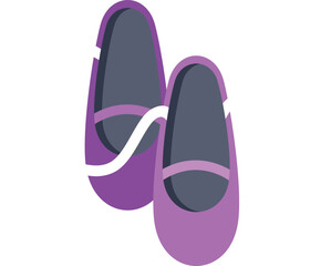 Purple ballet slippers representing dance, elegance, and artistic movement © anatolir