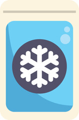 Obraz premium Gel ice pack displaying a snowflake icon for cold compress and cooling